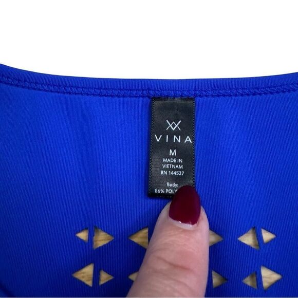 VINA Women's Athletic Tank - Colbalt Blue - Size Medium - Picture 4 of 4